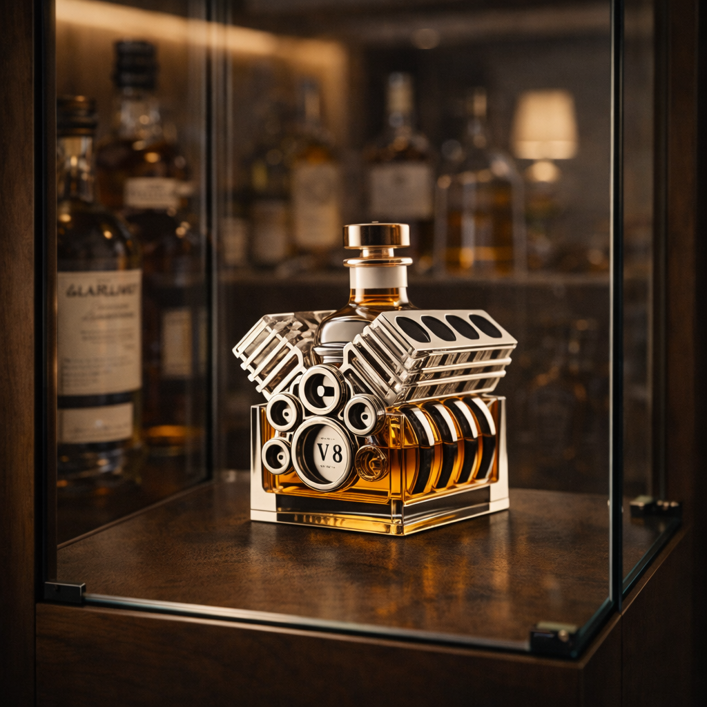 Whisky-Dekanter – V8-Motor Edition
