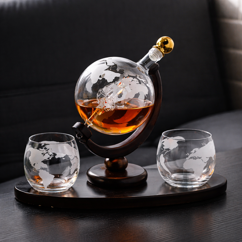 Whisky-Dekanter – Weltkarten Edition