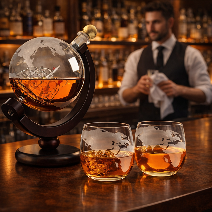 Whisky-Dekanter – Weltkarten Edition