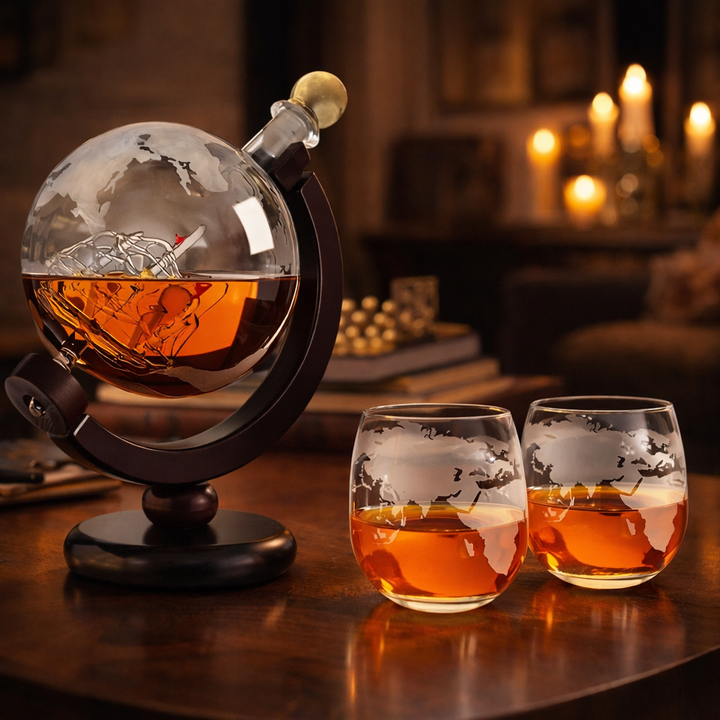 Whisky-Dekanter – Weltkarten Edition