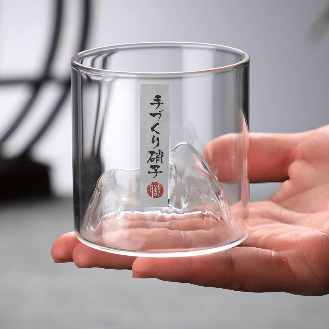 Mount Fuji Japanisches Kristall Whiskeyglas