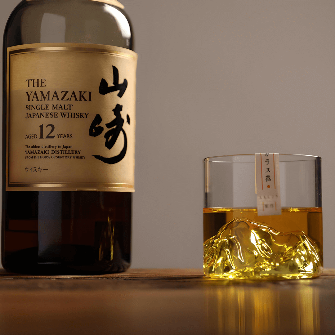 Mount Fuji Japanisches Kristall Whiskeyglas