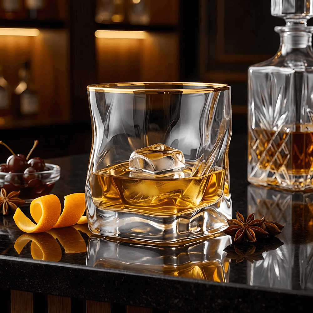 Hoshi Gold Japanisches Kristall Whiskeyglas