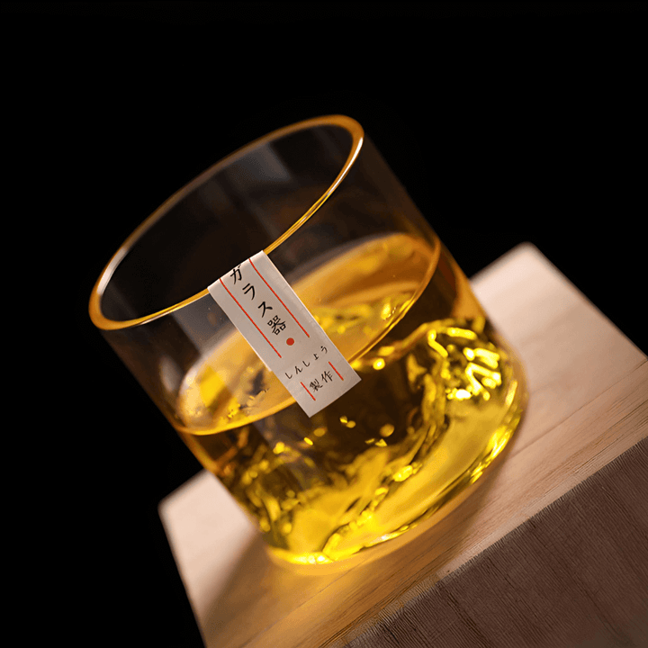 Mount Fuji Japanisches Kristall Whiskeyglas