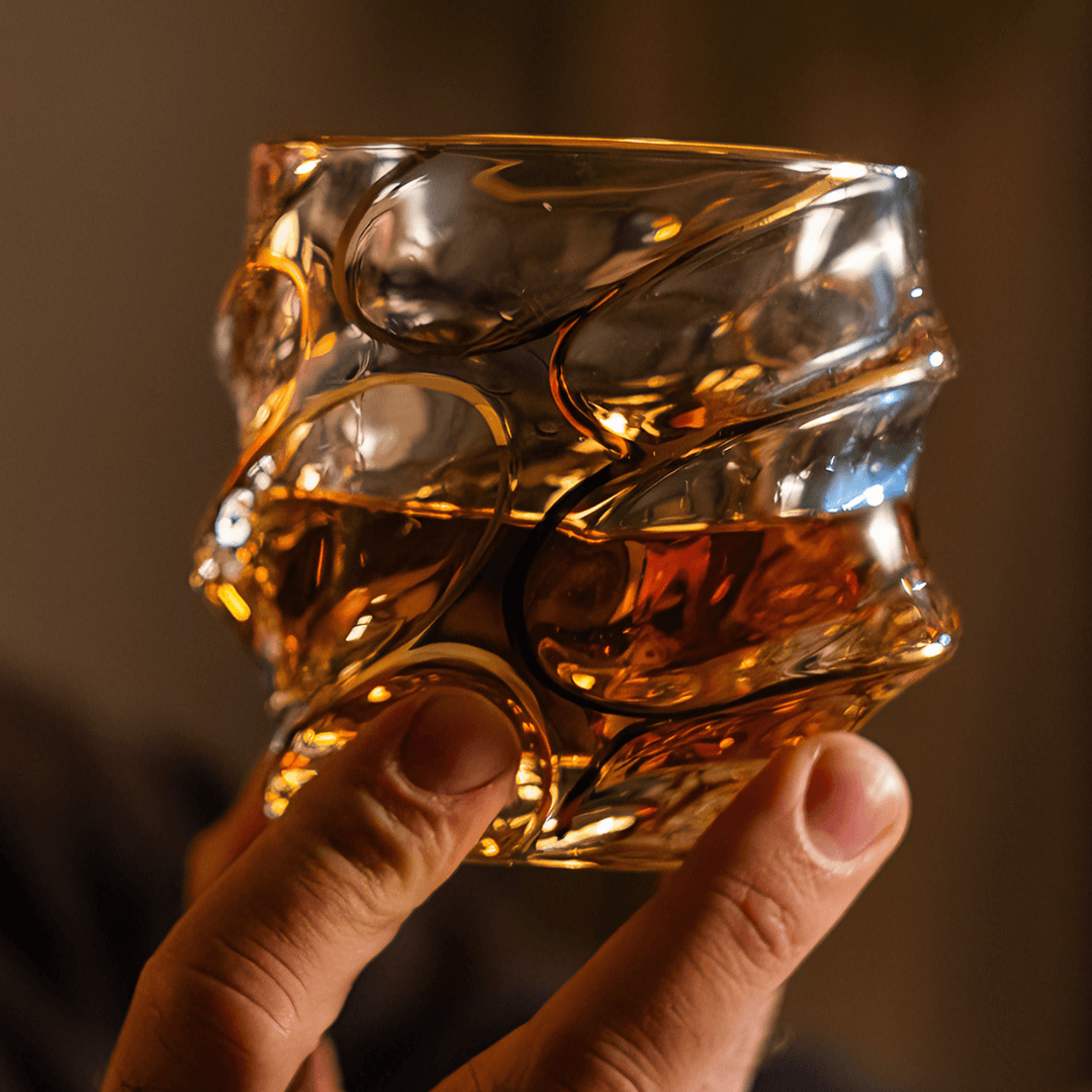 Arashi Gold Japanisches Kristall Whiskyglas