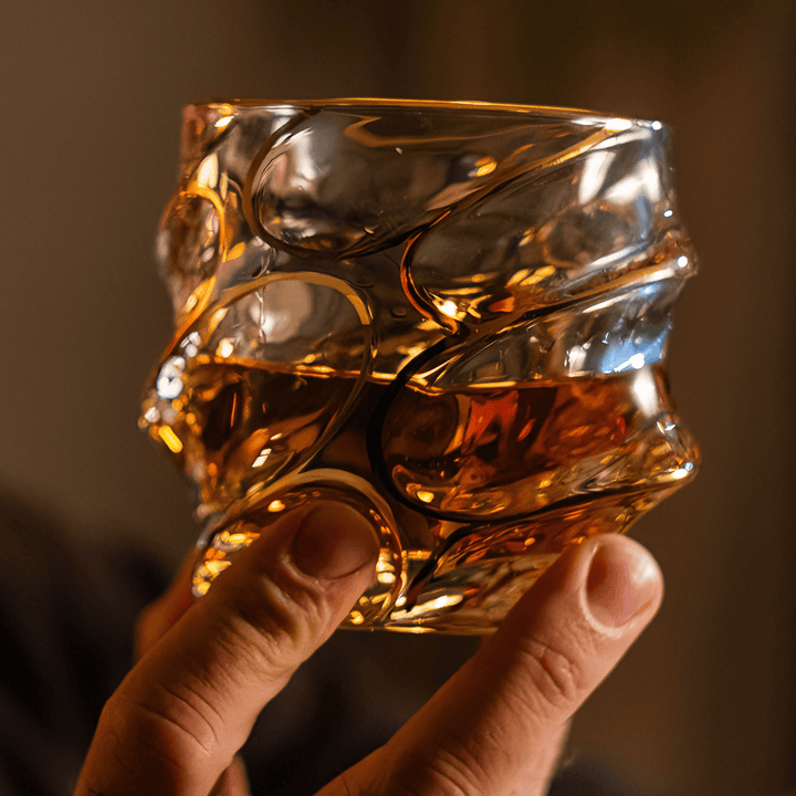 Arashi Gold Japanisches Kristall Whiskyglas