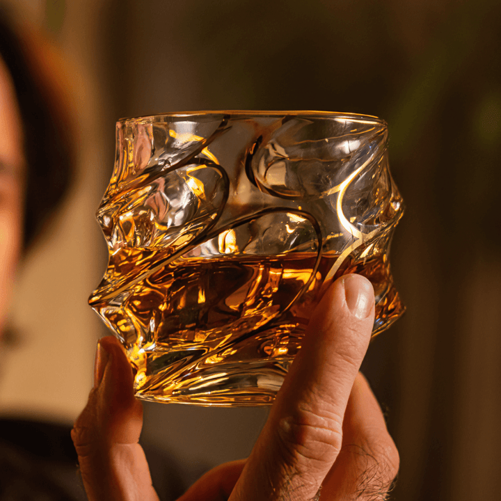 Arashi Gold Japanisches Kristall Whiskyglas