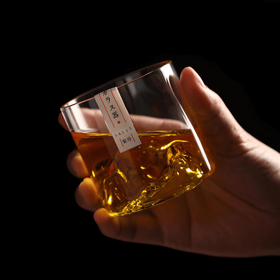 Mount Fuji Japanisches Kristall Whiskeyglas