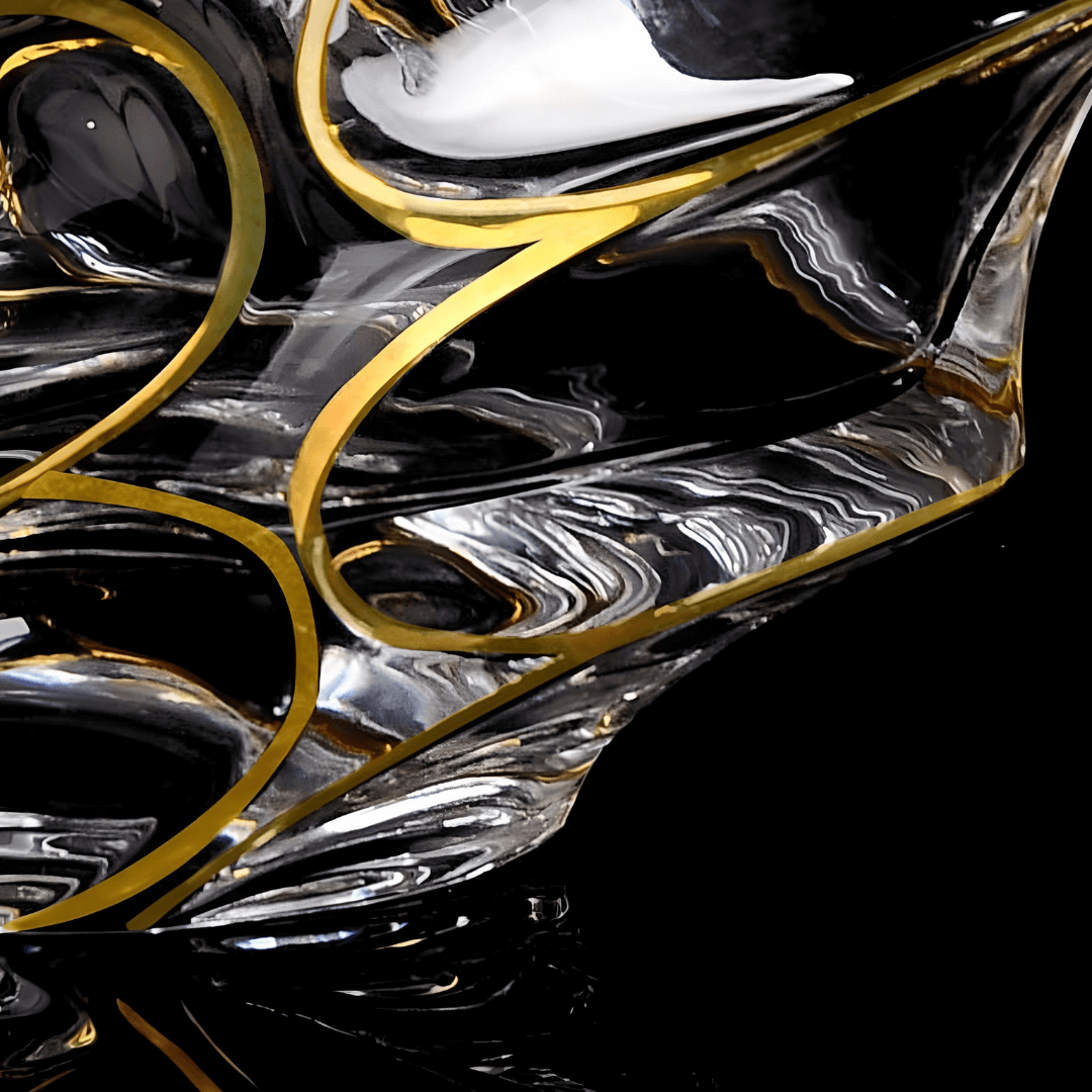 Arashi Gold Japanisches Kristall Whiskyglas