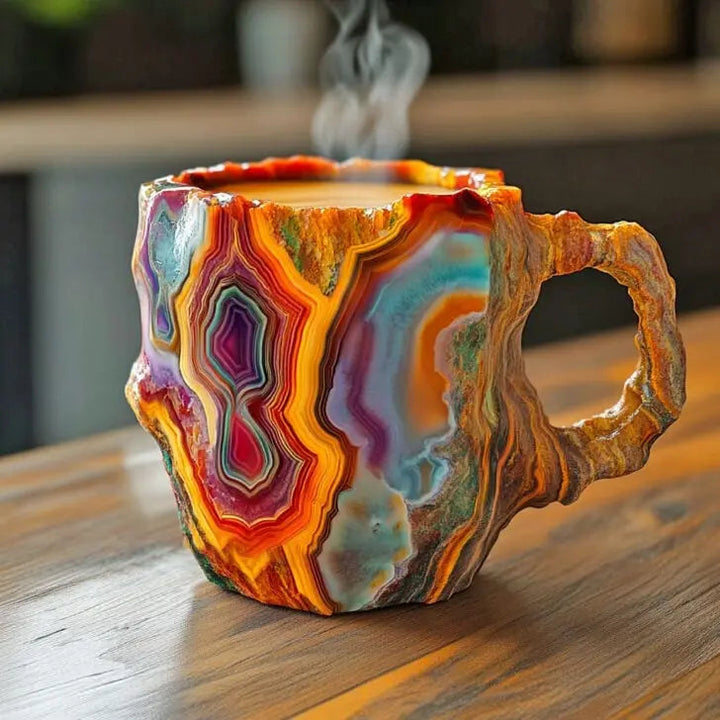 Mineral-Kaffeetassen mit Kristalloptik